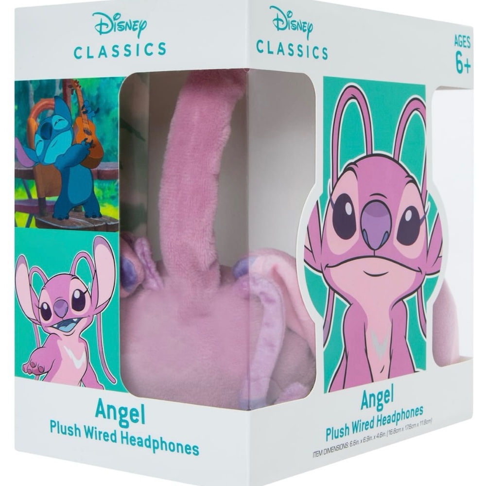 Disney Angel Plush Wired Headphones - Purple - Picture 2 of 6